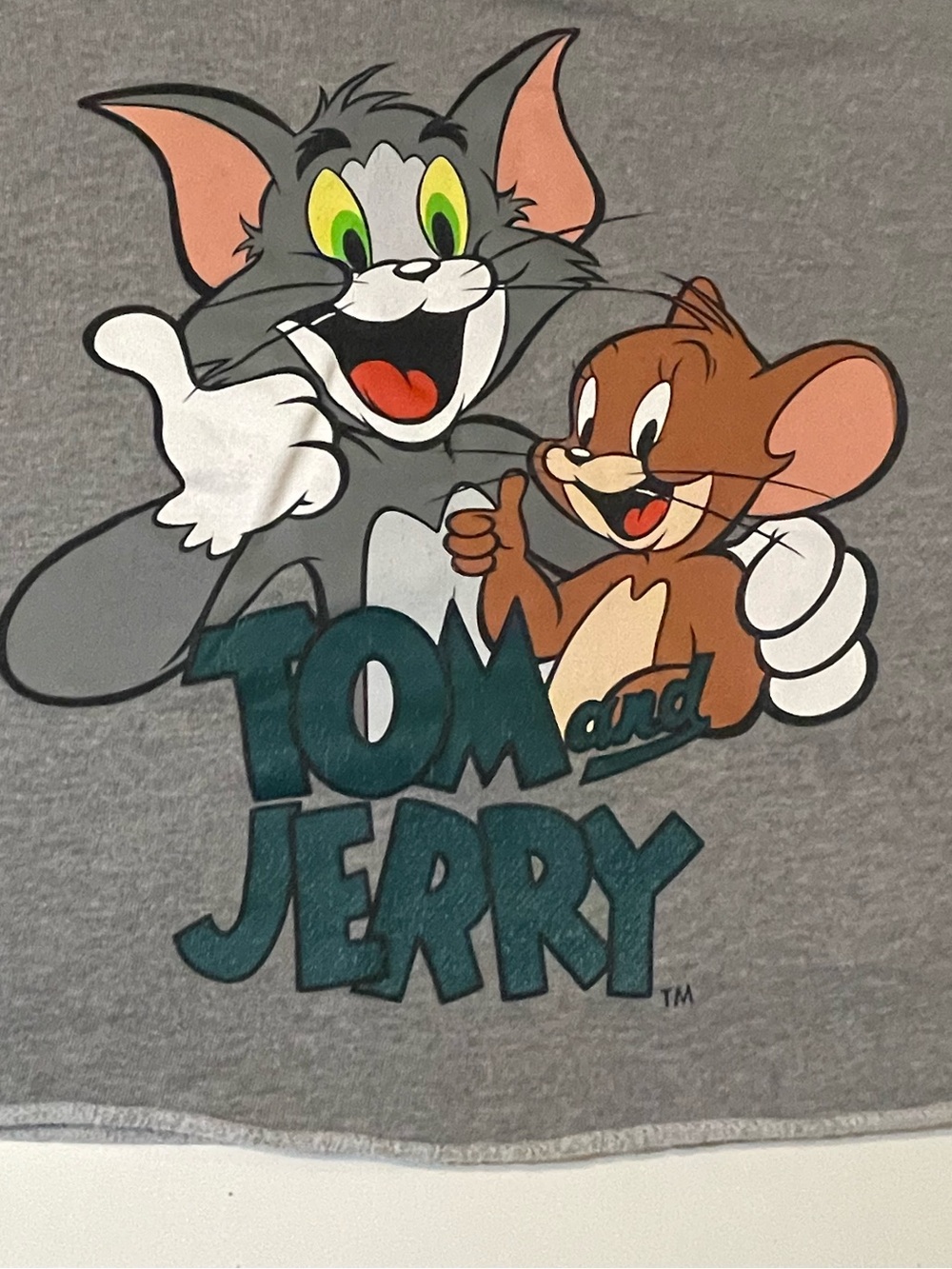 Tom and Jerry  Grey Short Sleeve Graphic Tee